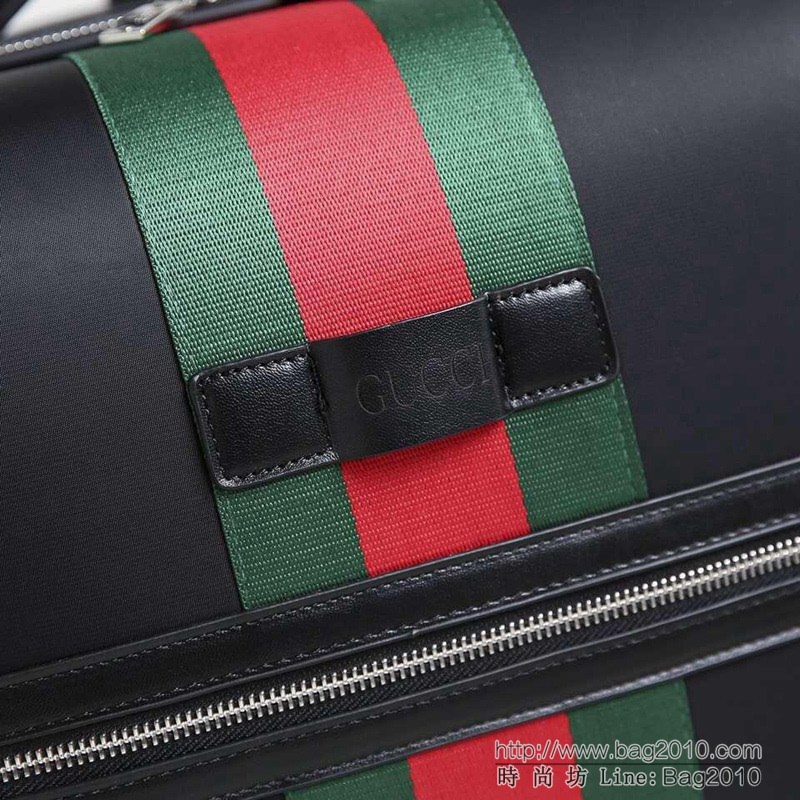 GUCCI古馳 16寸航空登機箱 義大利進口降落傘布 古馳經典編織紅綠帶 超順滑萬向輪拉杆箱  xbt1147